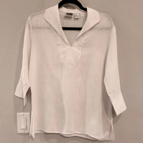 100% Irish linen blouse - Picture 8 of 12